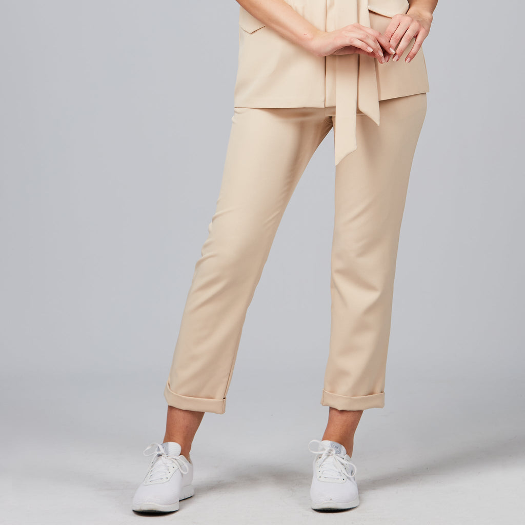 PANTALON MUJER BIELASTICO BAJO VUELTO