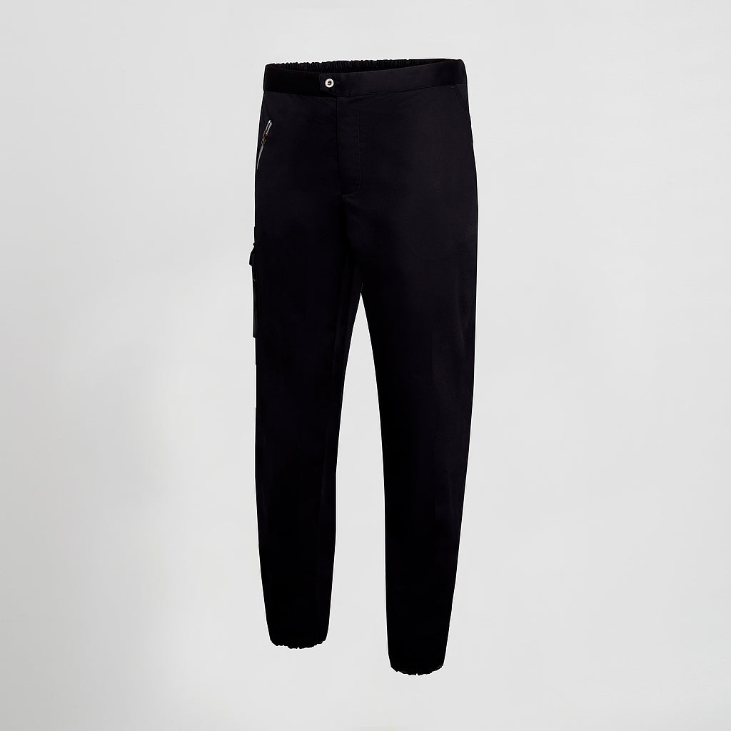 PANTALON UNISEX CREMALLERA SATEN ALGODON