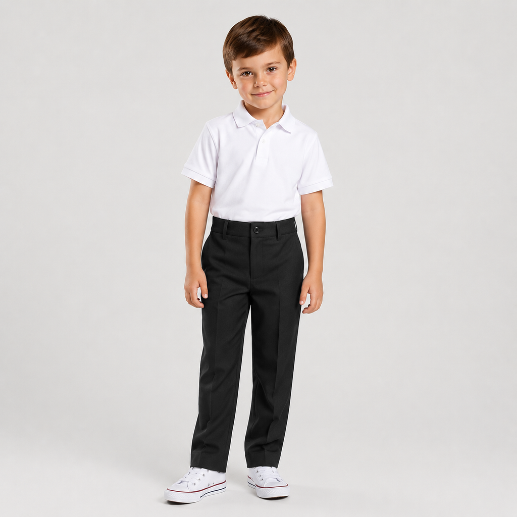 PANTALON LARGO MEDIA GOMA Y CREMALLERA