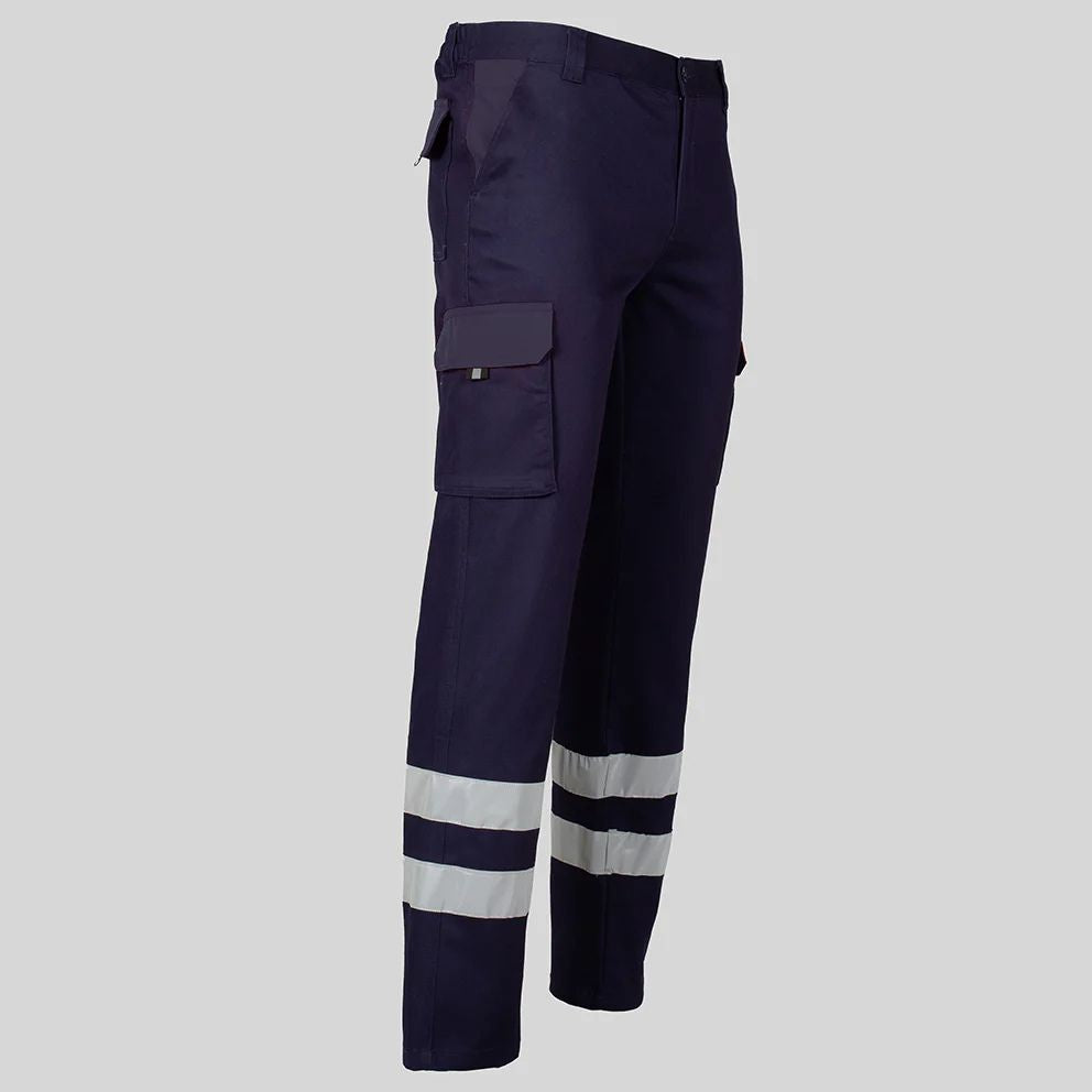 PANTALON UNISEX MULTIBOLSILLOS ELASTICO GAMO 2 BANDAS REFLECTANTES