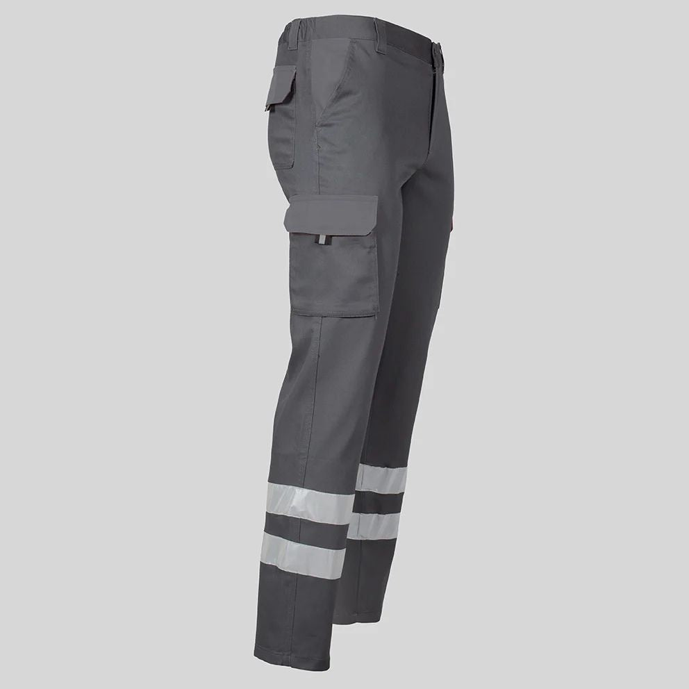 PANTALON UNISEX MULTIBOLSILLOS ELASTICO GAMO 2 BANDAS REFLECTANTES