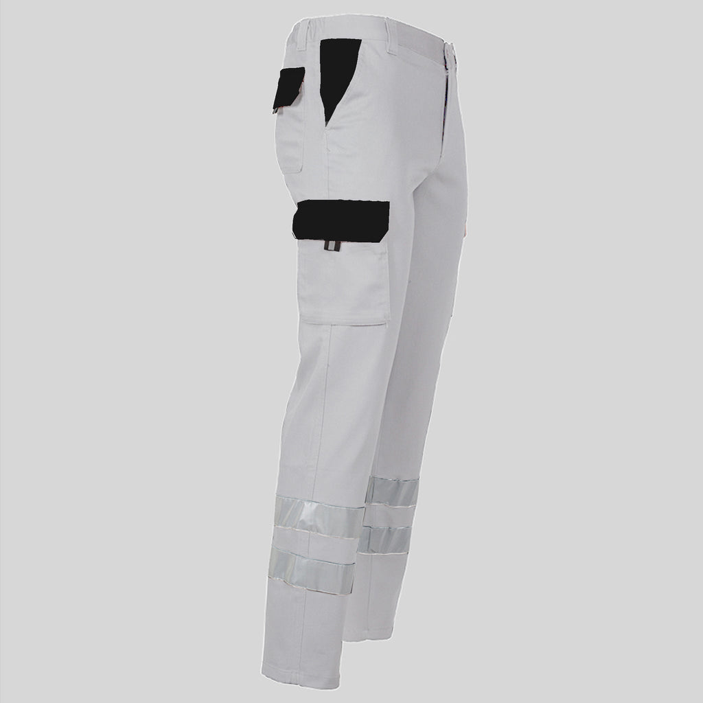 PANTALON UNISEX MULTIBOLSILLOS ELASTICO GAMO COMBI + 2 BANDAS REFLECT.