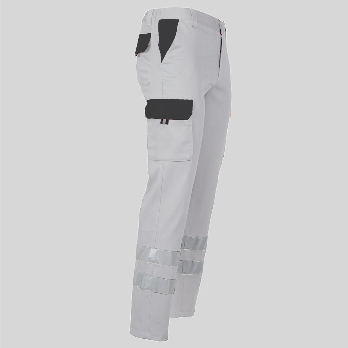 PANTALON UNISEX MULTIBOLSILLOS ELASTICO GAMO COMBI + 2 BANDAS REFLECT.