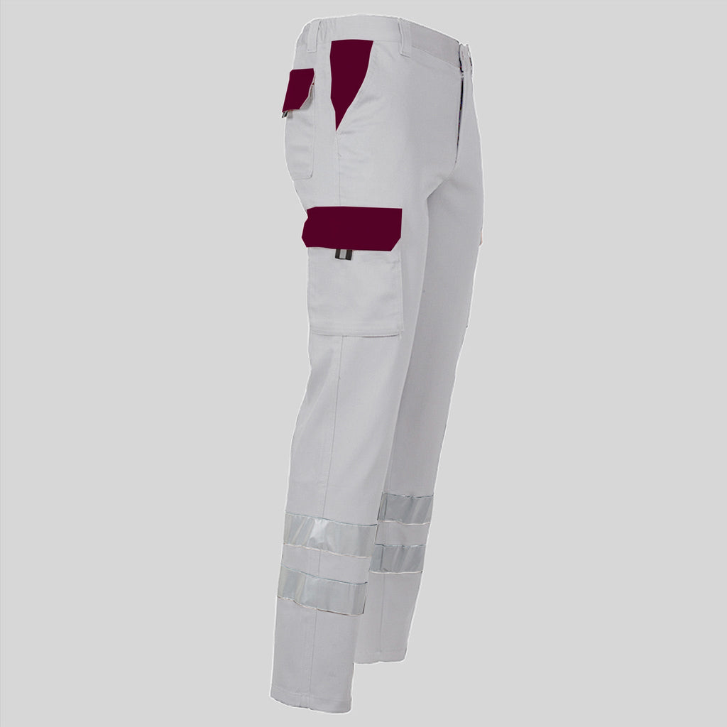 PANTALON UNISEX MULTIBOLSILLOS ELASTICO GAMO COMBI + 2 BANDAS REFLECT.