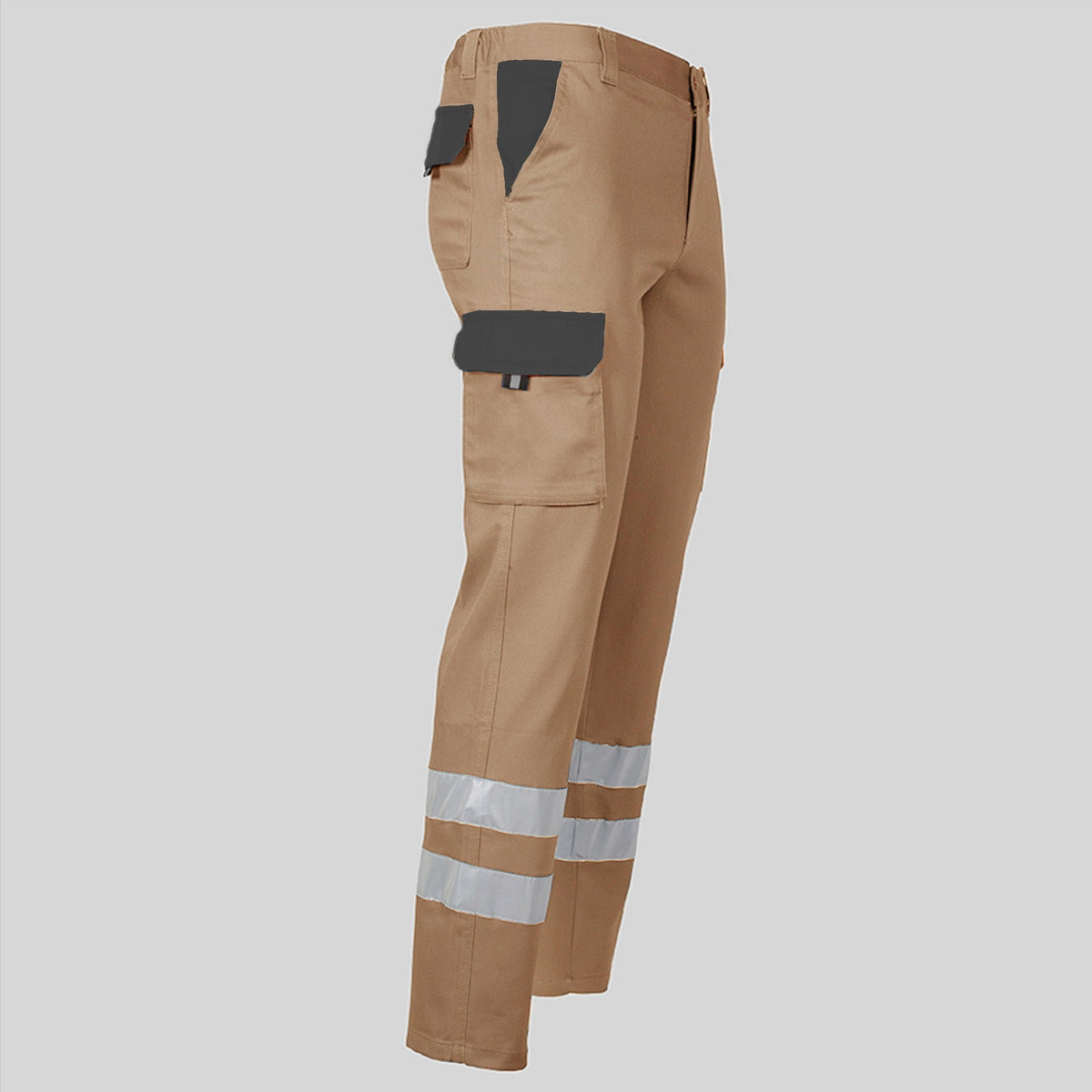 PANTALON UNISEX MULTIBOLSILLOS ELASTICO GAMO COMBI + 2 BANDAS REFLECT.