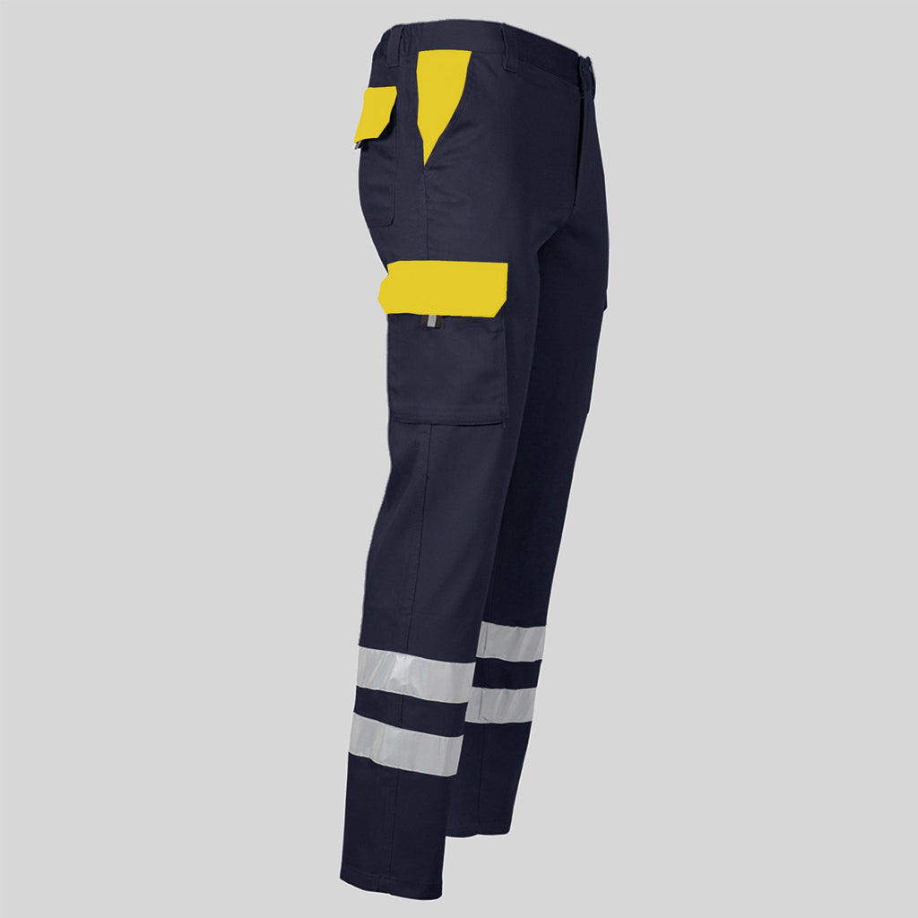 PANTALON UNISEX MULTIBOLSILLOS ELASTICO GAMO COMBI + 2 BANDAS REFLECT.