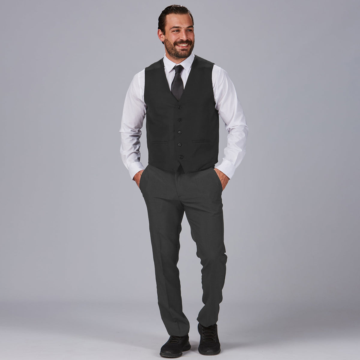 PANTALON HOMBRE SIN PINZAS PLANA POLIESTER