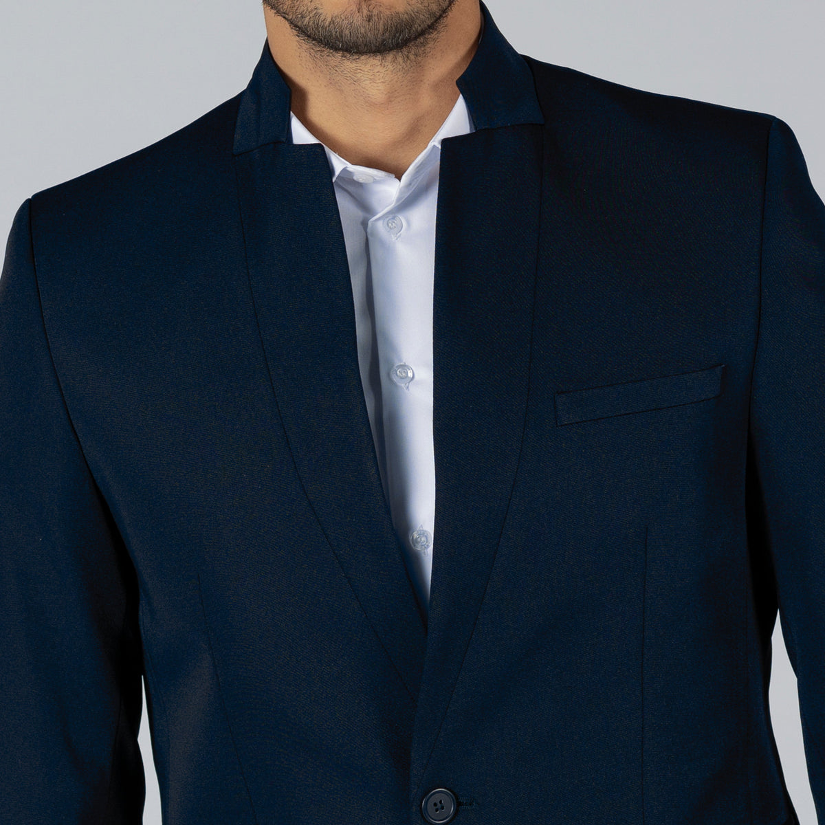 AMERICANA HOMBRE 1 BOTON SOLAPA INVERTIDA SLIM FIT TRIVIAL