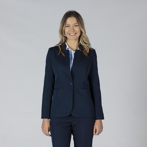 AMERICANA MUJER 1 BOTON SOLAPA INVERTIDA TRIVIAL