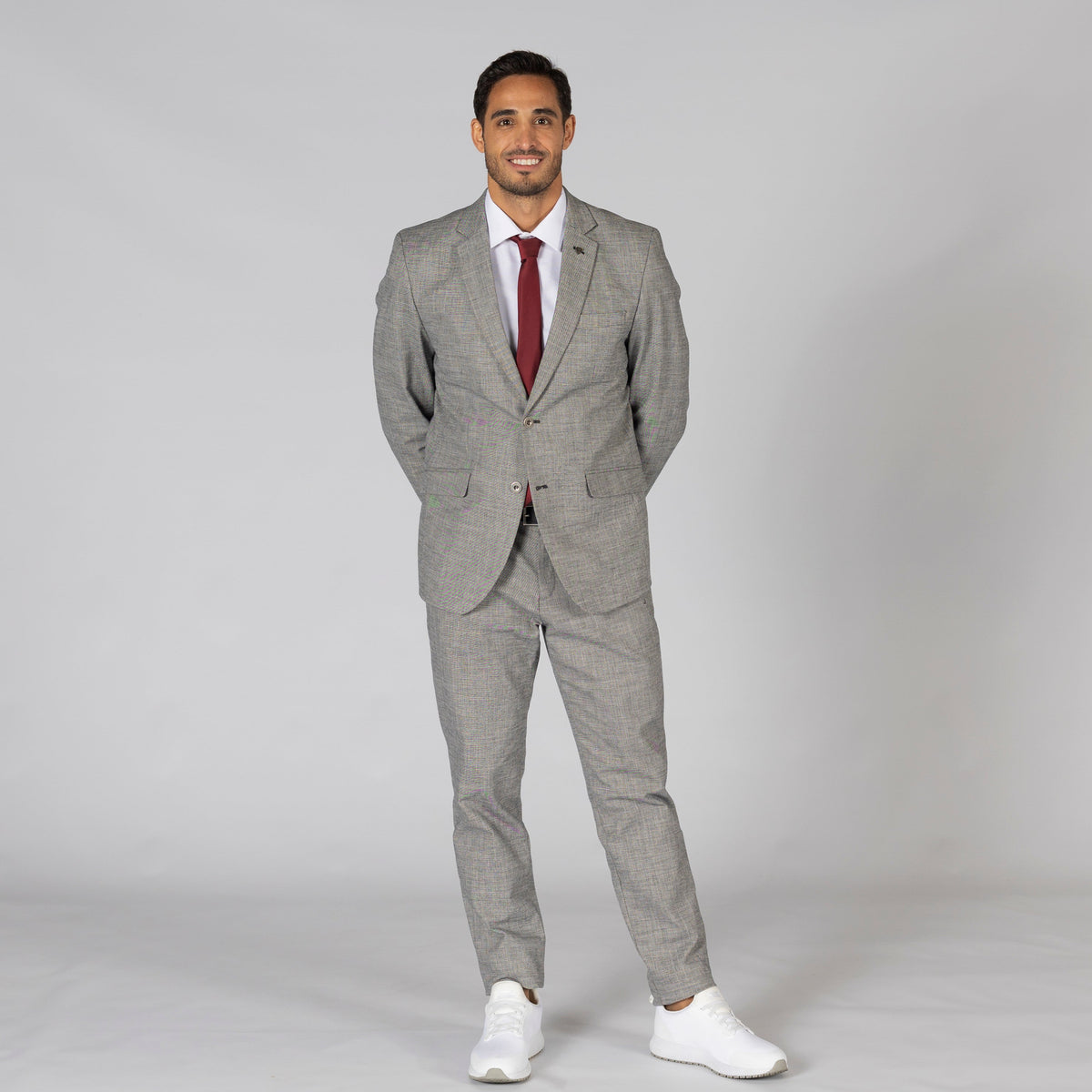 AMERICANA HOMBRE 2 BOTONES SLIM FIT CHEVIOT