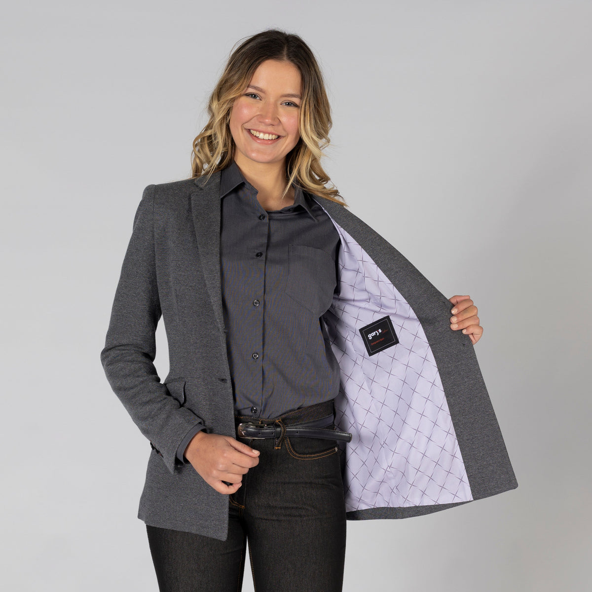 AMERICANA MUJER 2 BOTONES KNITSUIT