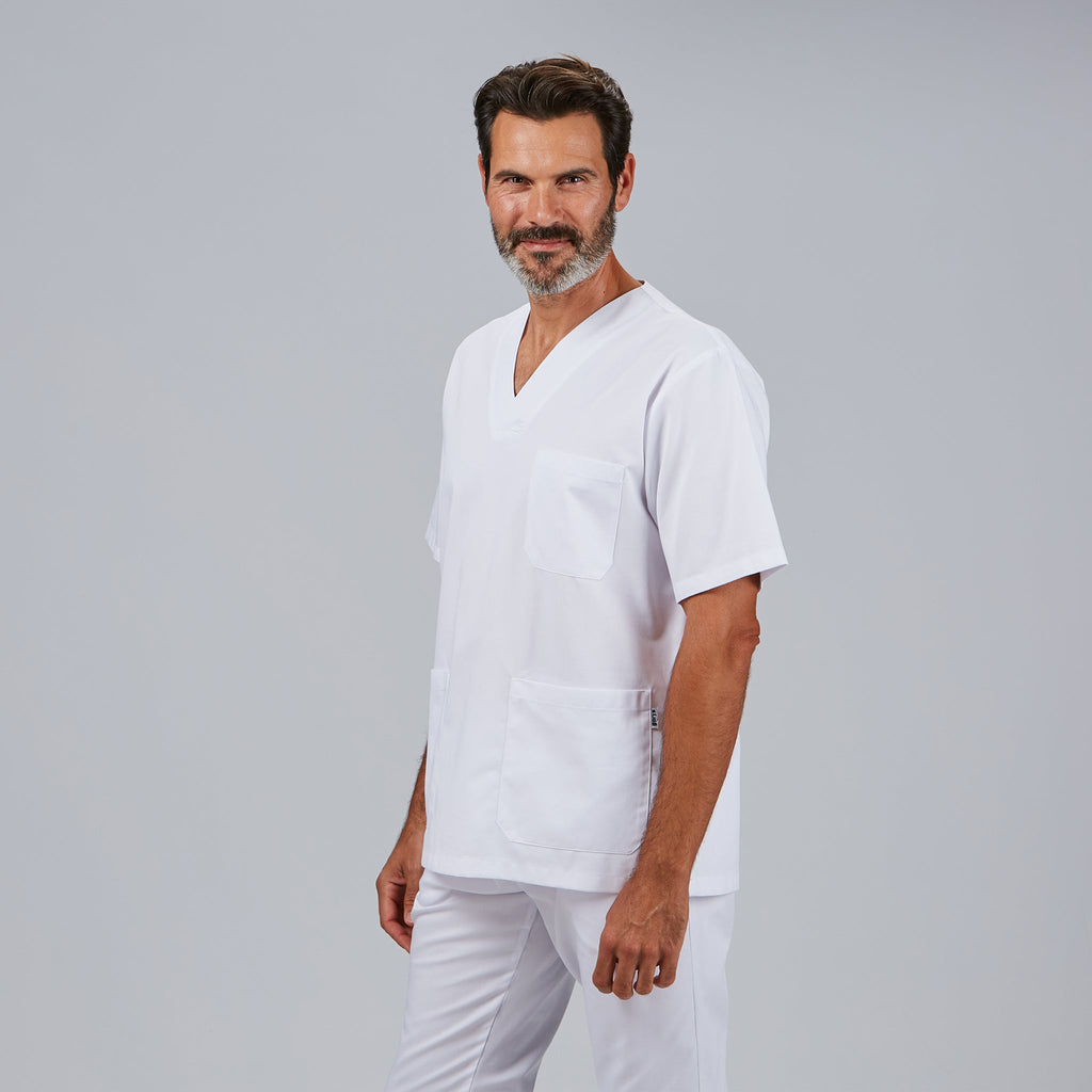 CONJUNTO UNISEX BLUSA CUELLO PICO /PANTALON GOMA ENTERA