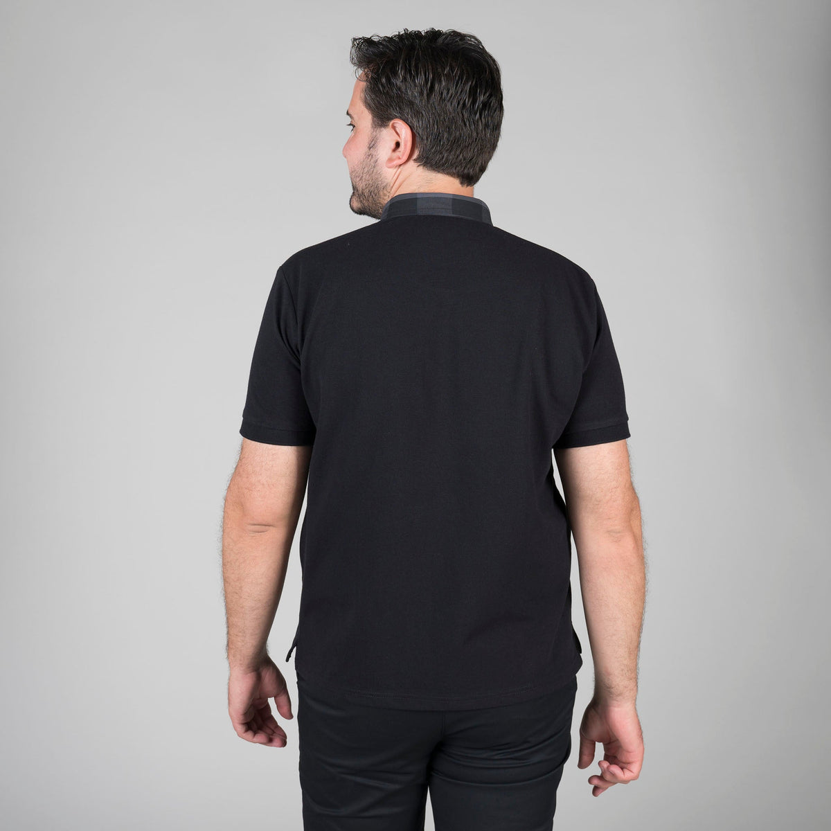 POLO NEGRO HOMBRE M/C C/CAMISERO