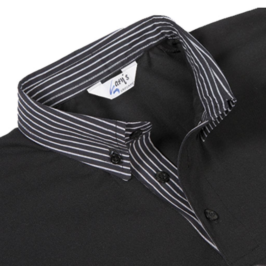 POLO NEGRO MUJER M/C C/CAMISERO