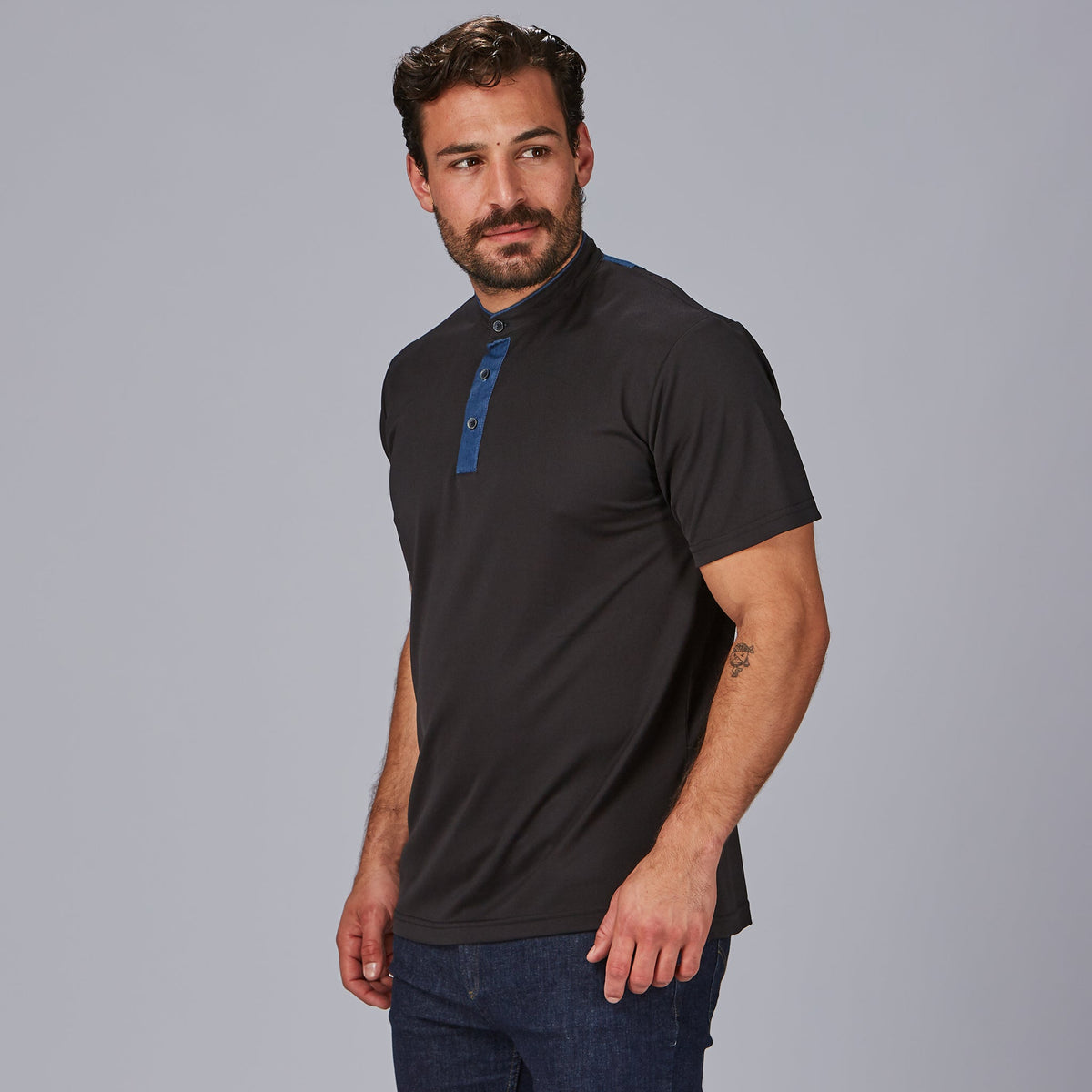 POLO HOMBRE CUELLO MAO TEJANO