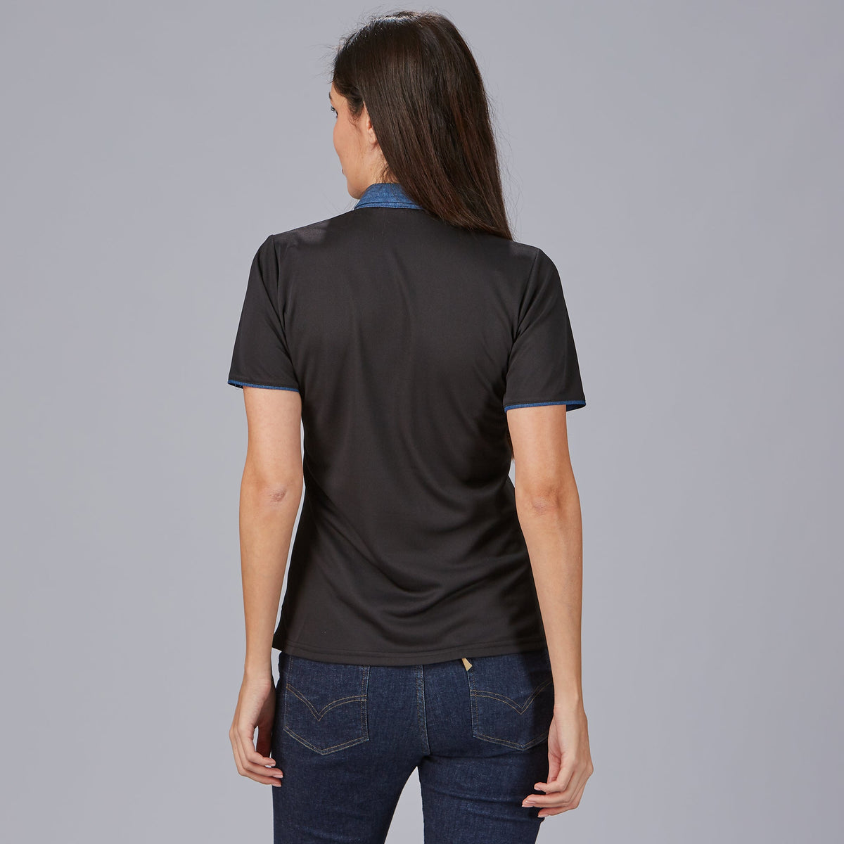 POLO MUJER CUELLO CAMISERO TEJANO