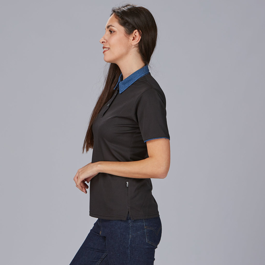POLO MUJER CUELLO CAMISERO TEJANO
