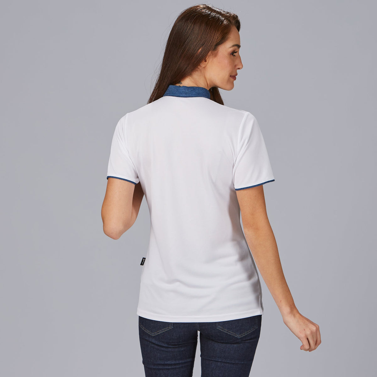 POLO MUJER CUELLO CAMISERO TEJANO