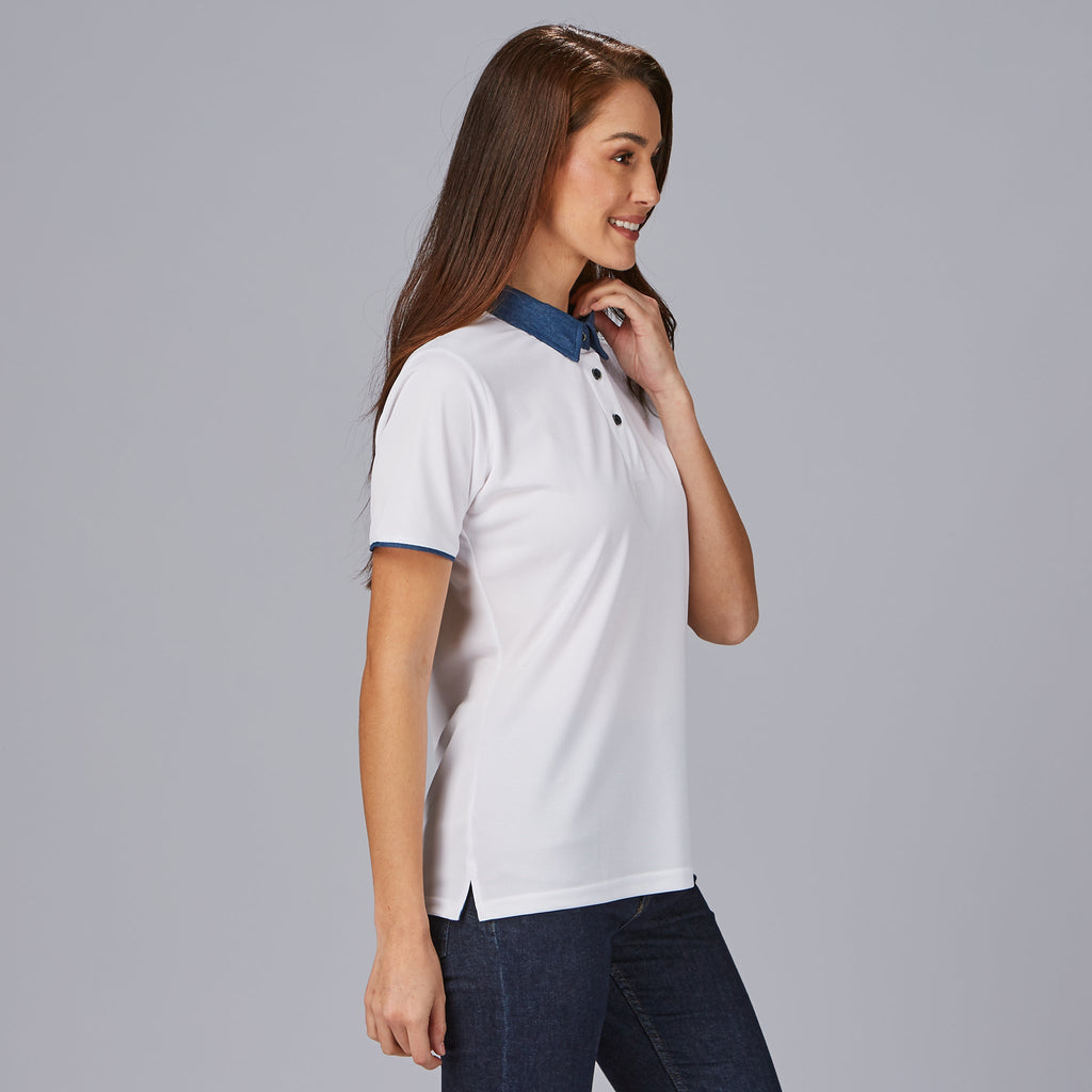 POLO MUJER CUELLO CAMISERO TEJANO