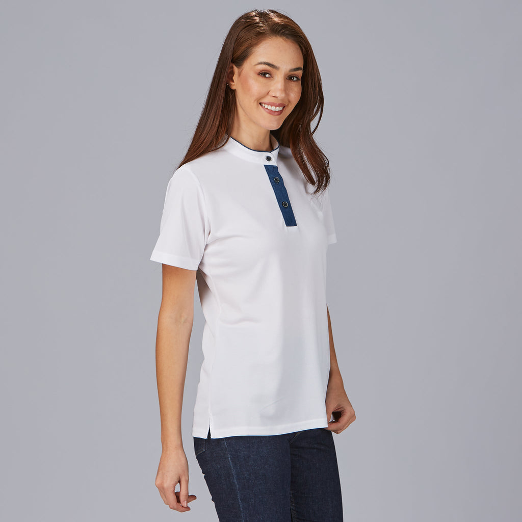 POLO MUJER CUELLO MAO TEJANO