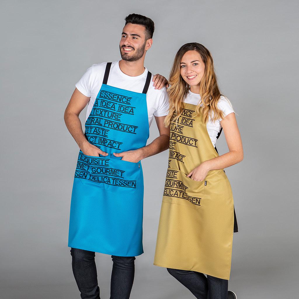 DELANTAL CON PETO GOURMET ESTAMPADO 92X75 CM