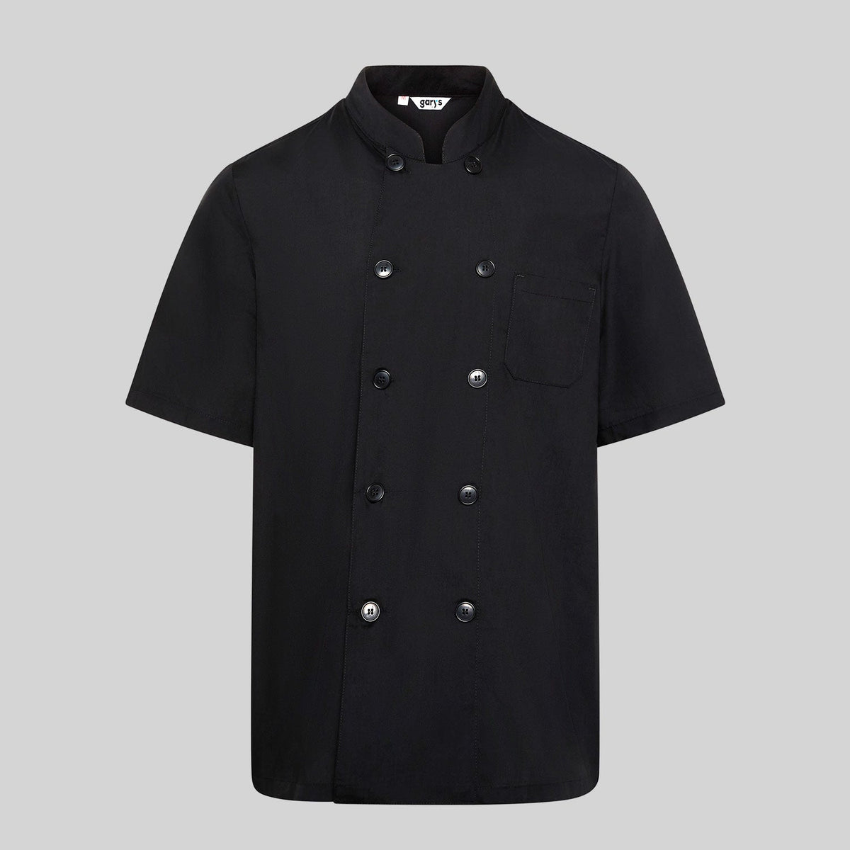 CHAQUETA COCINA UNISEX POPELIN FINO NEGRO M/C