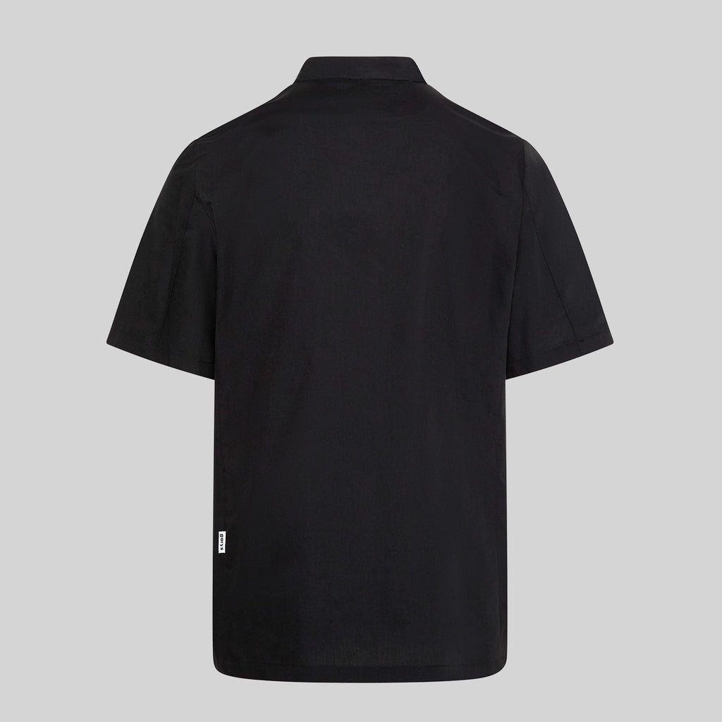 CHAQUETA COCINA UNISEX POPELIN FINO NEGRO M/C