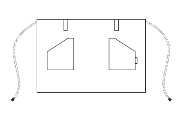 DELANTAL SIN PETO LONETA RAYAS 45X68 CM