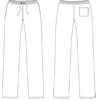 PANTALON UNISEX CON CORDON CHAMBRAY ROMBOS