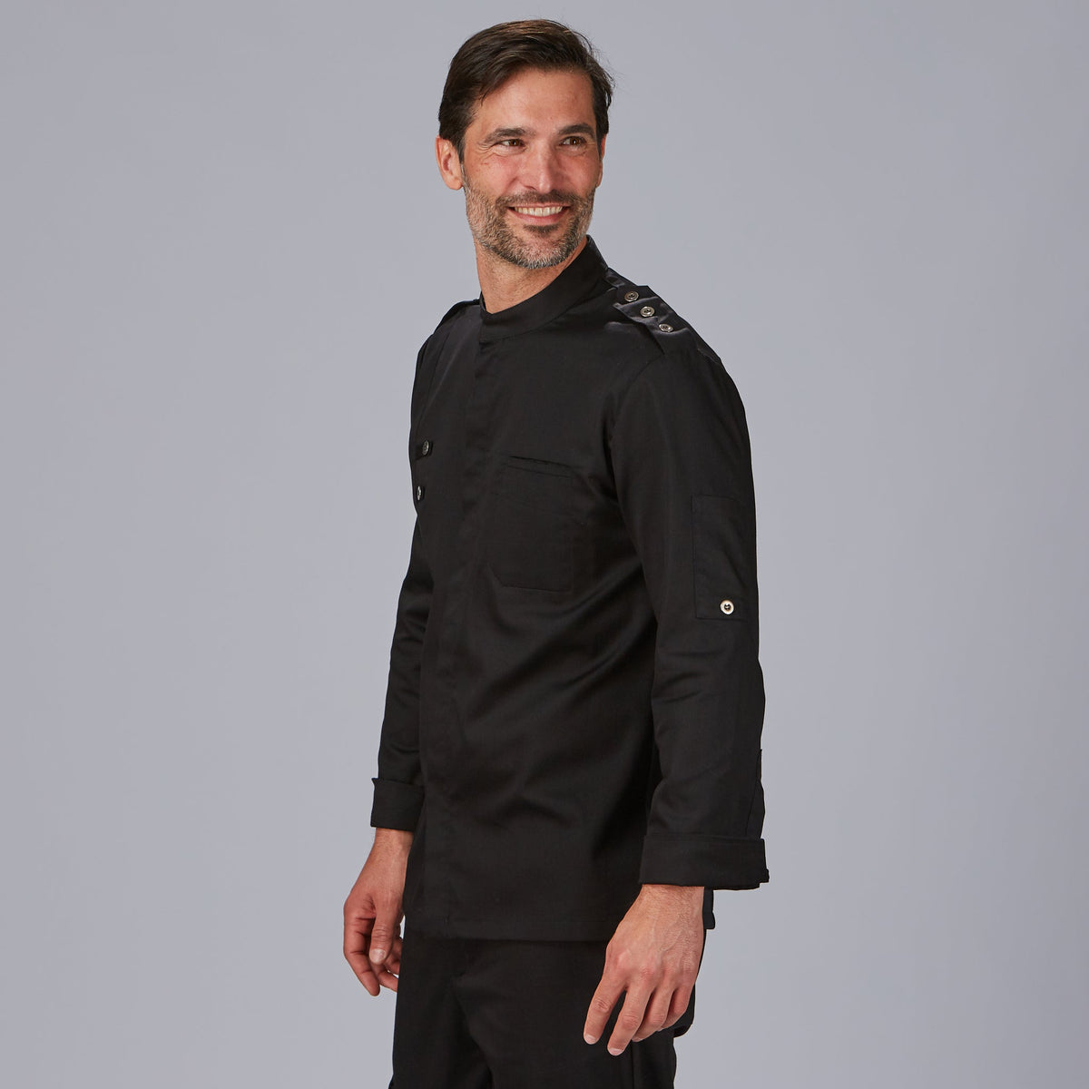 CHAQUETA COCINA HOMBRE SATEN ALGODON CUETO