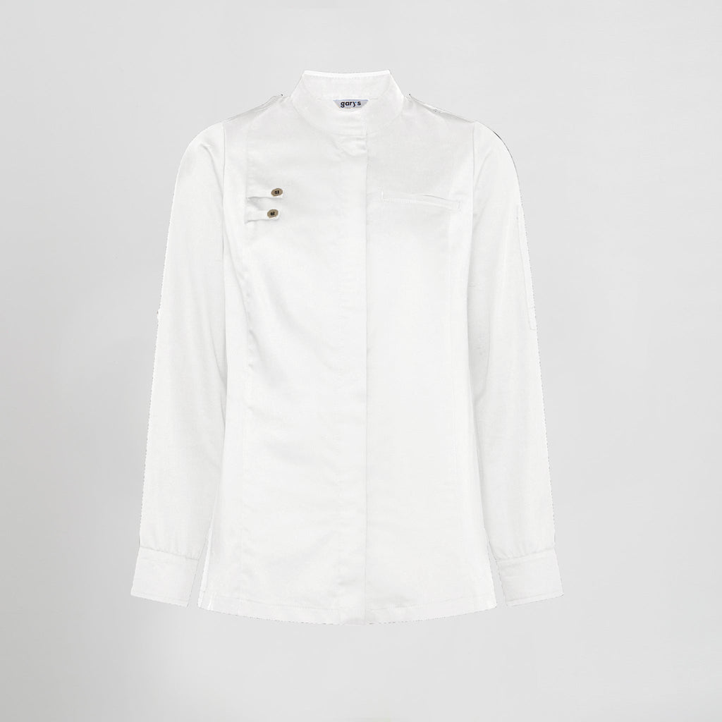 CHAQUETA COCINA MUJER SATEN ALGODON SOLA