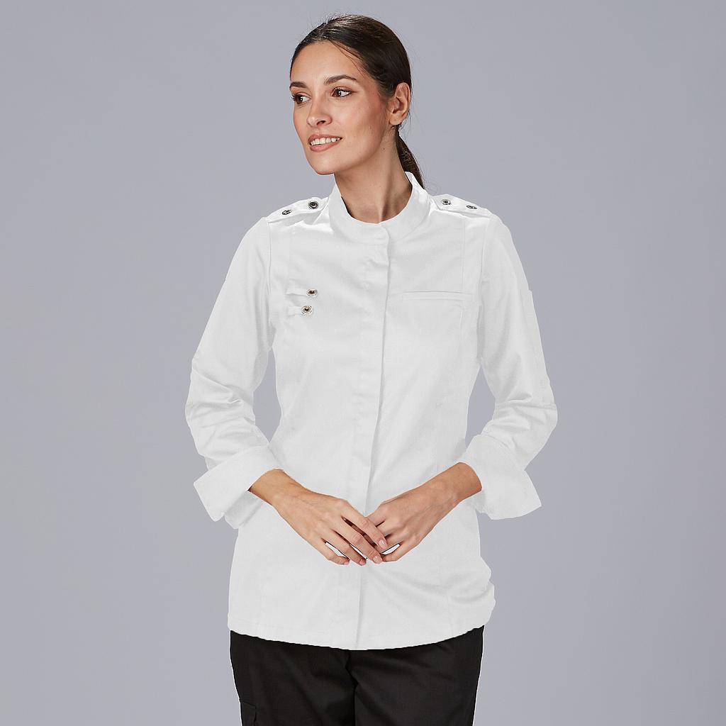 CHAQUETA COCINA MUJER SATEN ALGODON SOLA