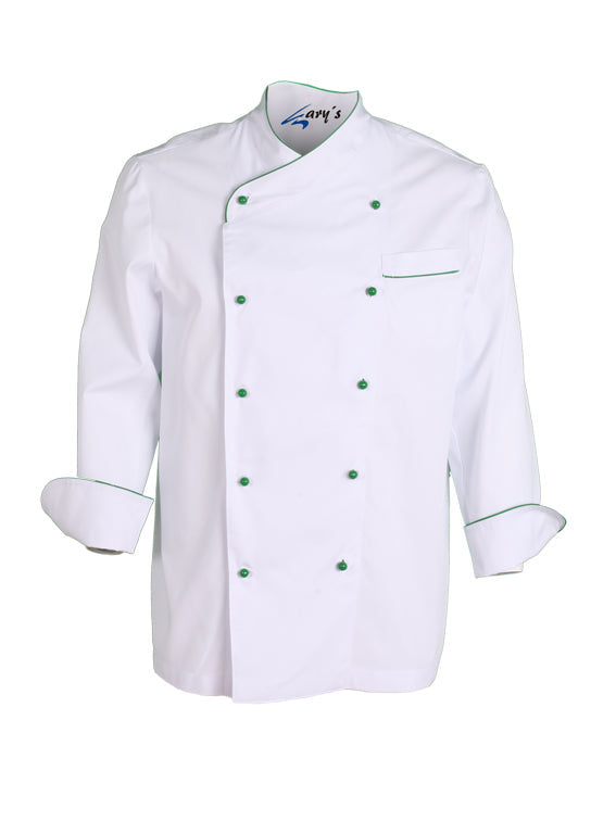 CHAQUETA COCINA UNISEX NAPOLES BLANCA VIVO COLOR
