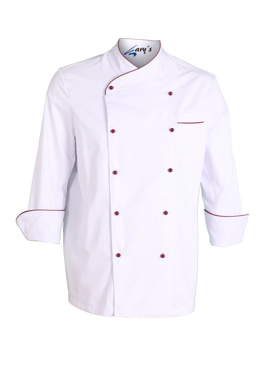 CHAQUETA COCINA UNISEX NAPOLES BLANCA VIVO COLOR