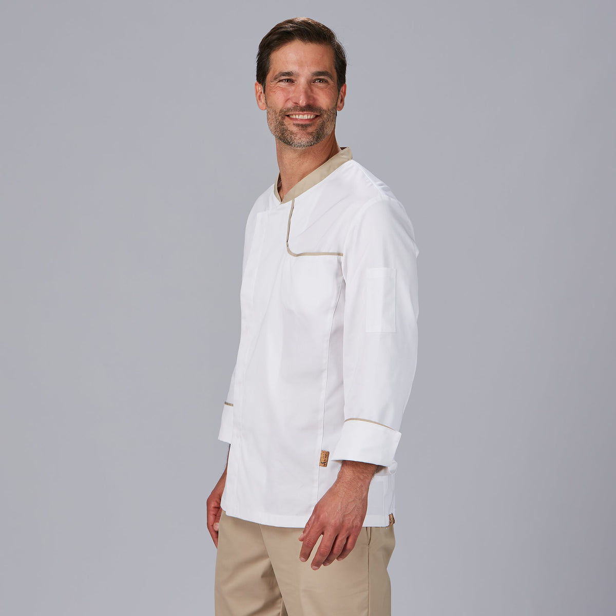 CHAQUETA COCINA HOMBRE OTERO TEJIDO RECICLADO Y ORGANICO KLOPMAN