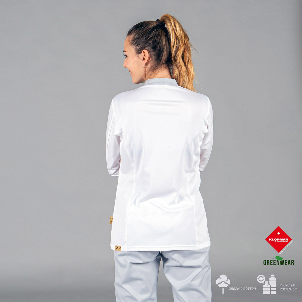 CHAQUETA COCINA MUJER ANAYA TEJIDO RECICLADO Y ORGANICO KLOPMAN