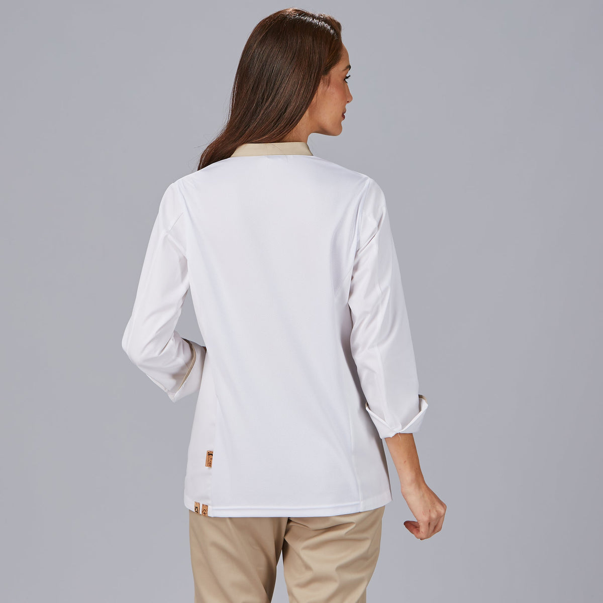 CHAQUETA COCINA MUJER ANAYA TEJIDO RECICLADO Y ORGANICO KLOPMAN