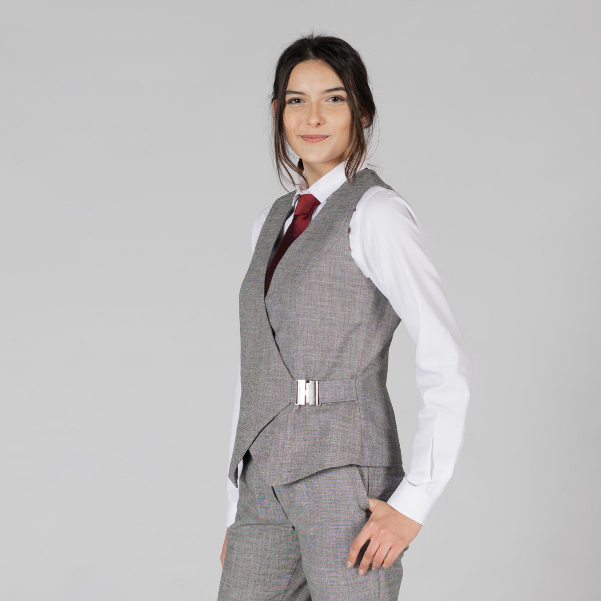 CHALECO MUJER HEBILLA CHEVIOT