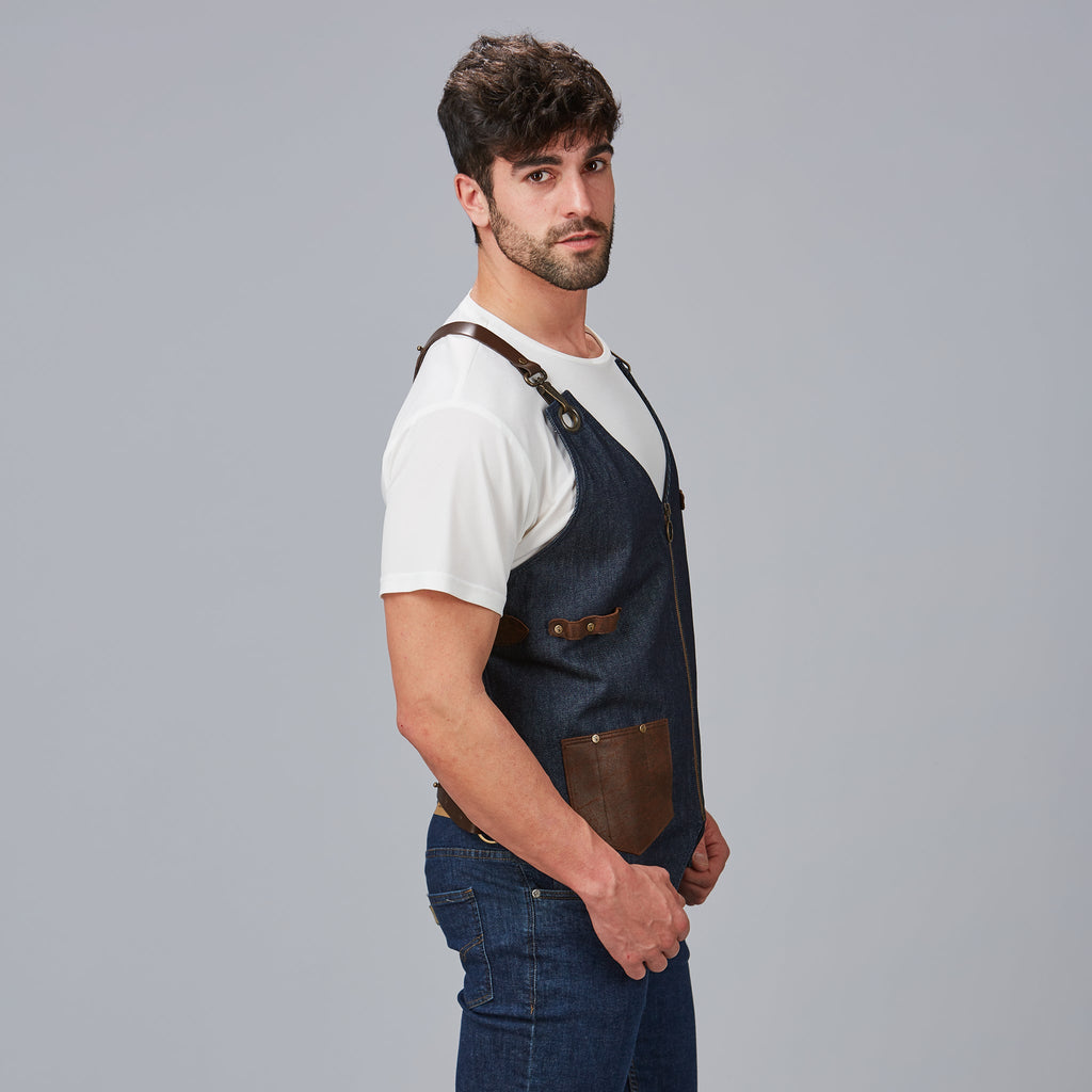 CHALECO UNISEX VAQUERO Y PIEL KURUME