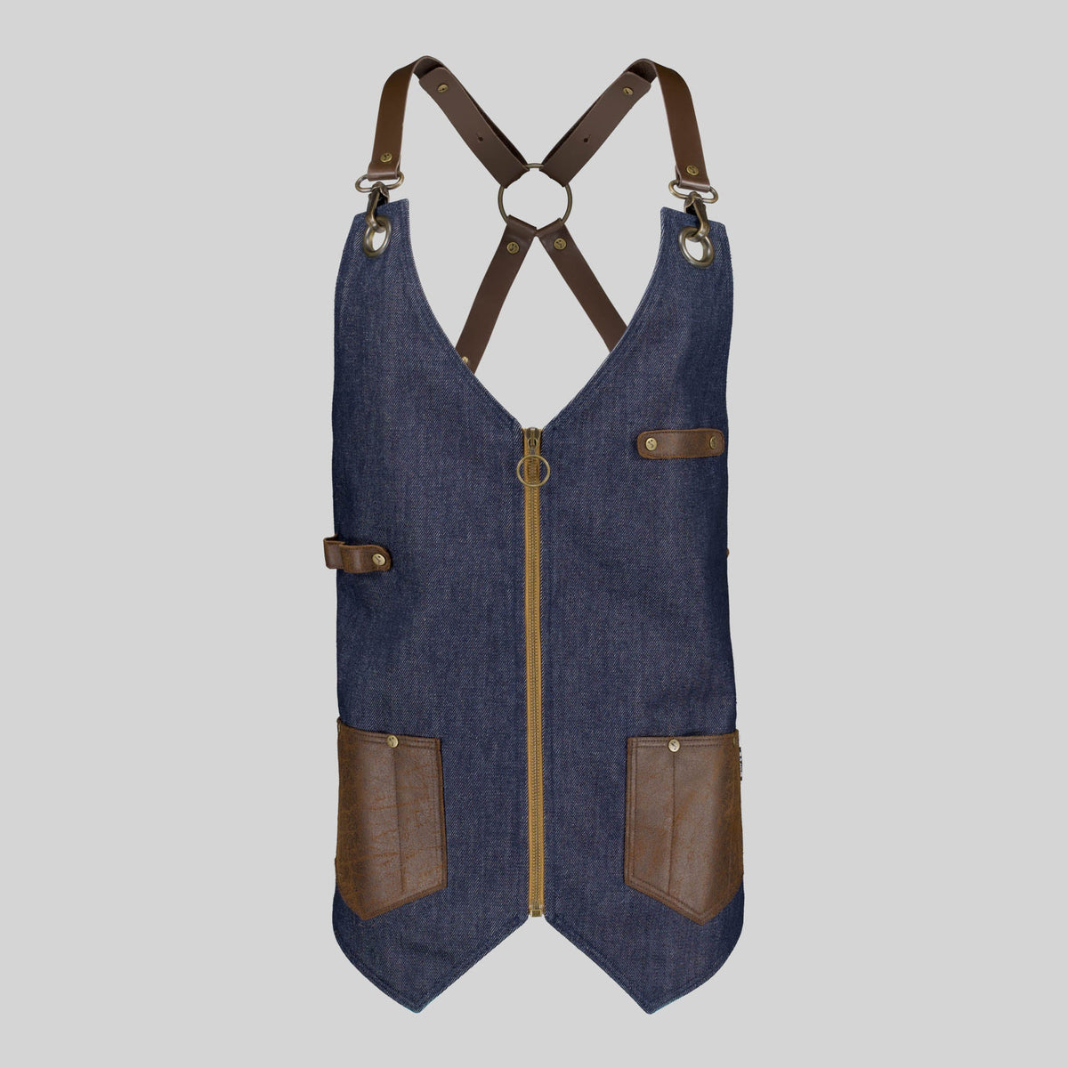 CHALECO UNISEX VAQUERO Y PIEL KURUME