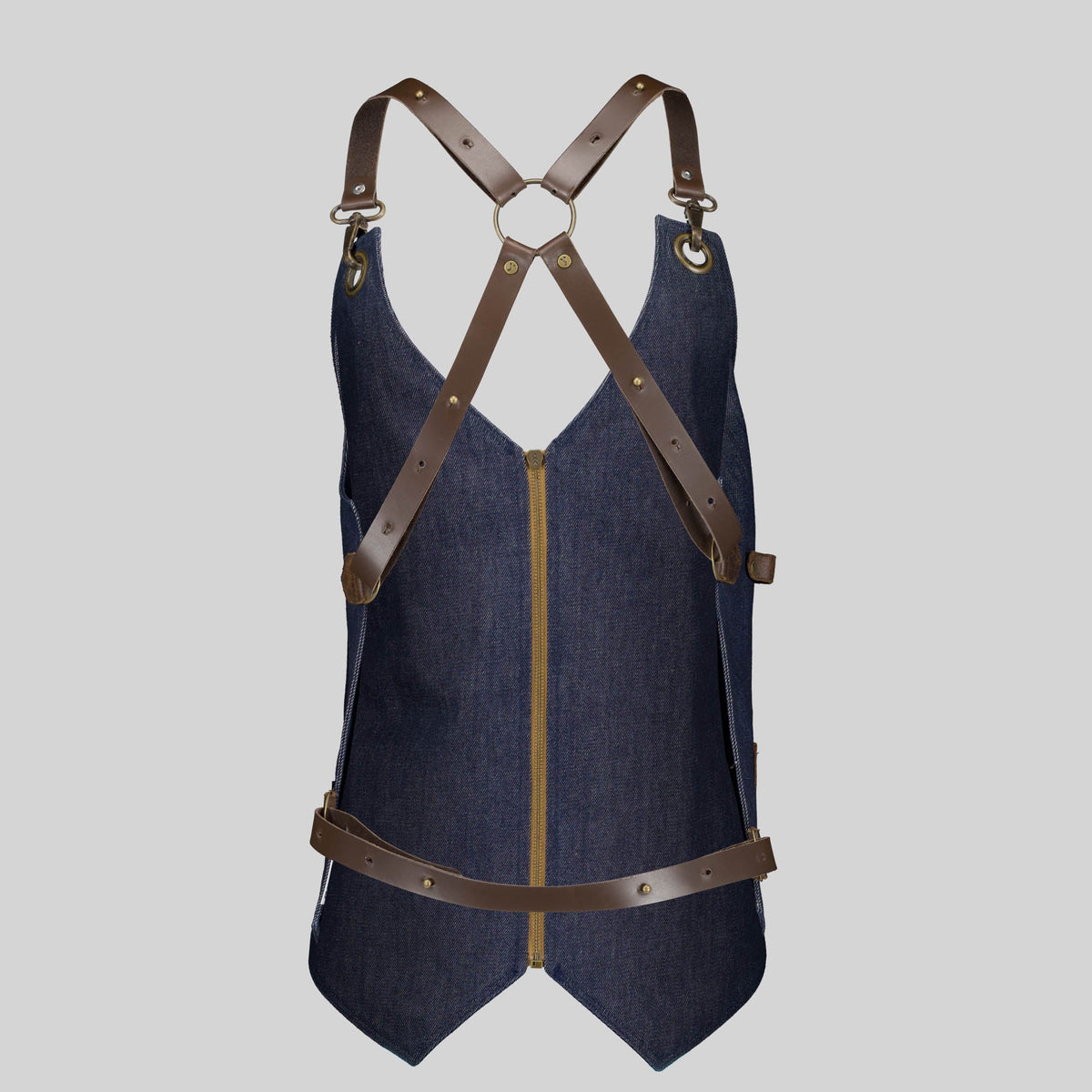 CHALECO UNISEX VAQUERO Y PIEL KURUME