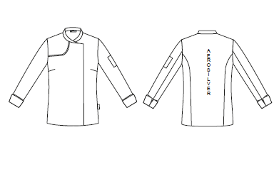CHAQUETA COCINA MUJER ANAYA TEJIDO RECICLADO Y ORGANICO KLOPMAN