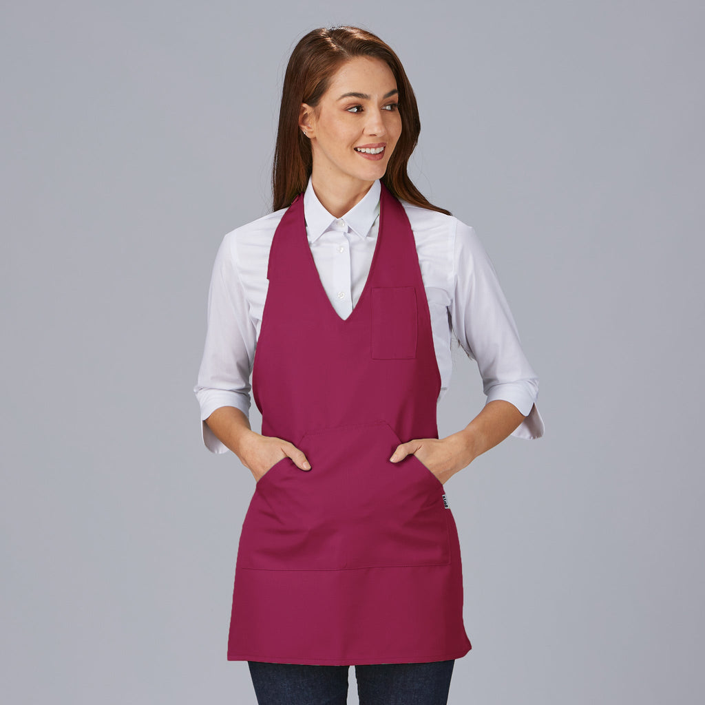DELANTAL BISTRO ESCOTE PICO BOLSILLO CENTRO 80X65 CM