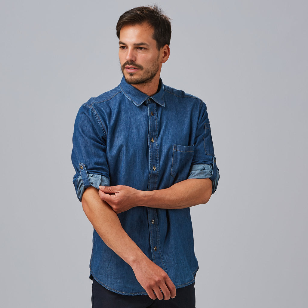 CAMISA HOMBRE TEJANO FINO LAVADO SLIM FIT MATTIA