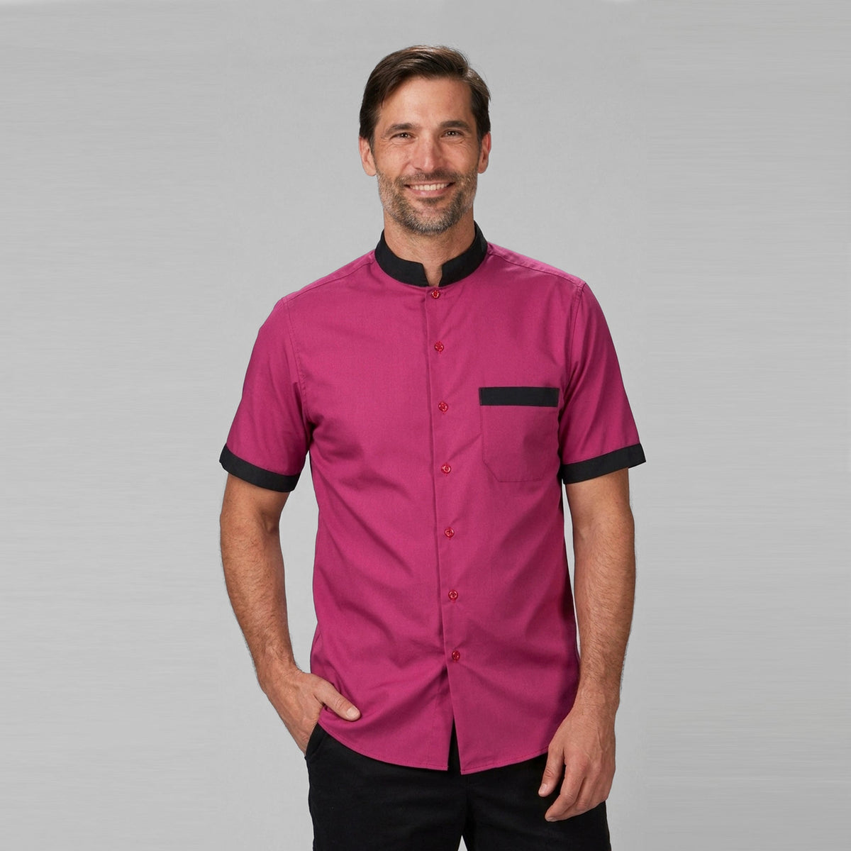 CAMISA HOMBRE CUELLO MAO M/C COMBI