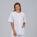 BLUSA SANITARIO UNISEX ABOTONADO BLANCA