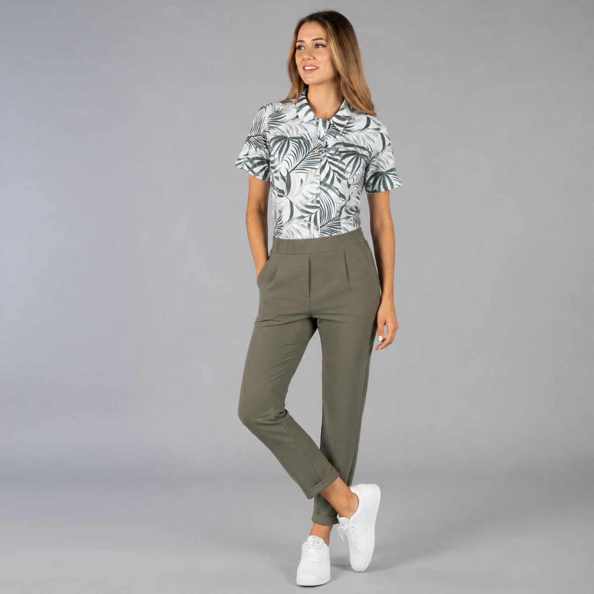 PANTALON MUJER BAMBULA BAJO VUELTO