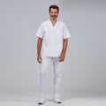 CONJUNTO UNISEX BLUSA CUELLO PICO /PANTALON GOMA ENTERA